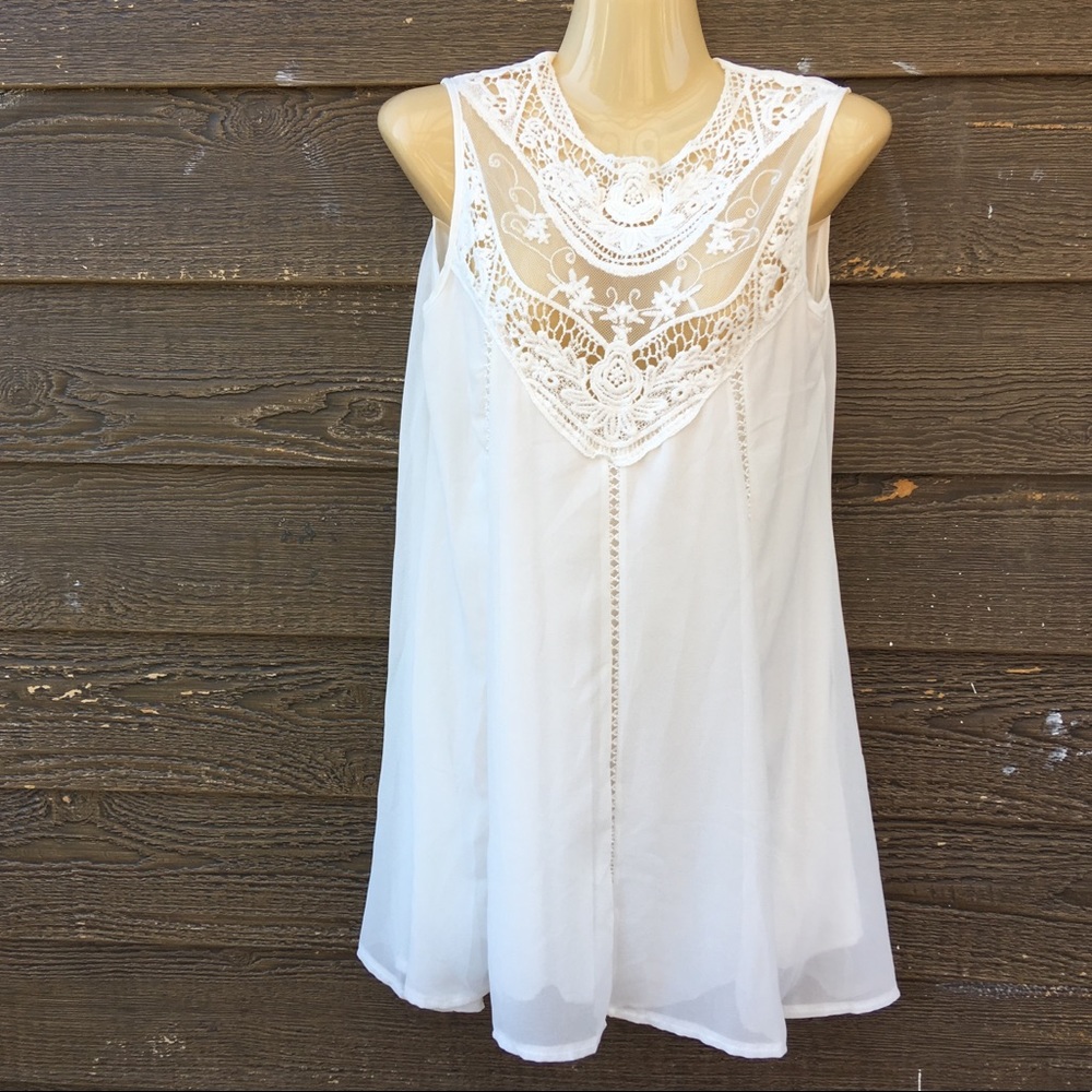 White lace bodice dress